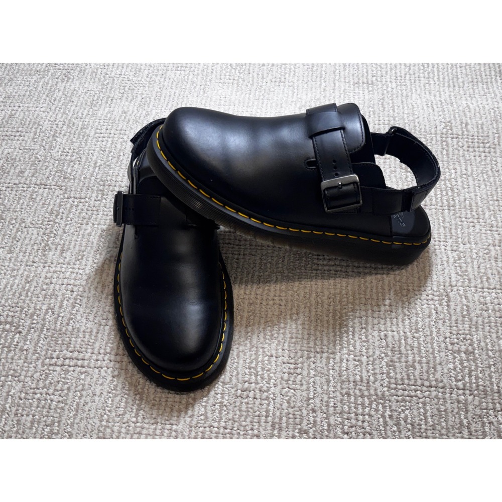 Dr. Martens Jorge II Black Leather Slingback Mules Clogs Mens 11 27492001